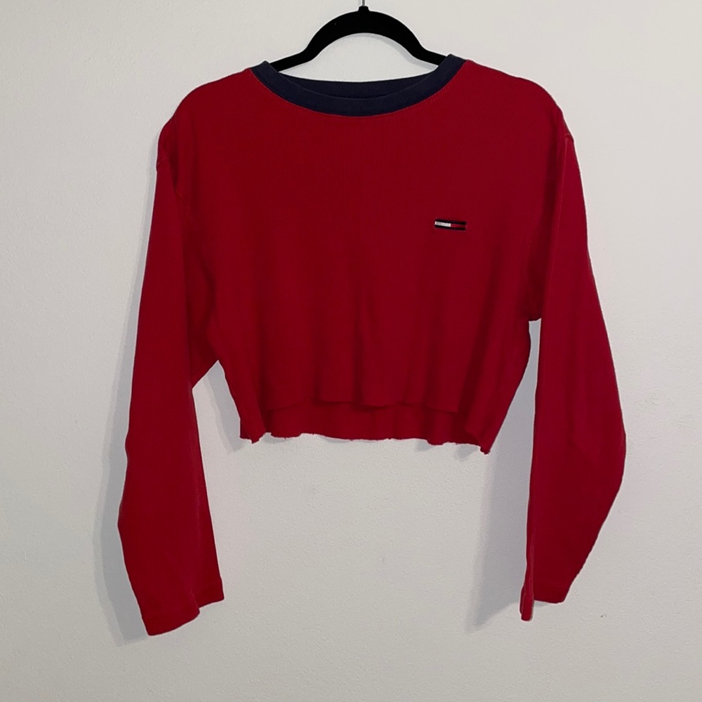Cropped Ribbed Long Sleeve